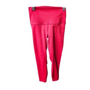 TSLA Red Cropped Leggings‎ High Waist Athletic Yoga Pants